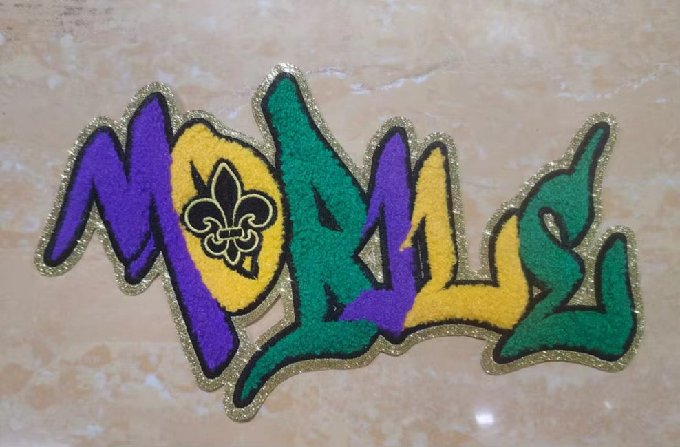 Mobile Mardi Gras (Chenille Embroidered Iron-On Patch)