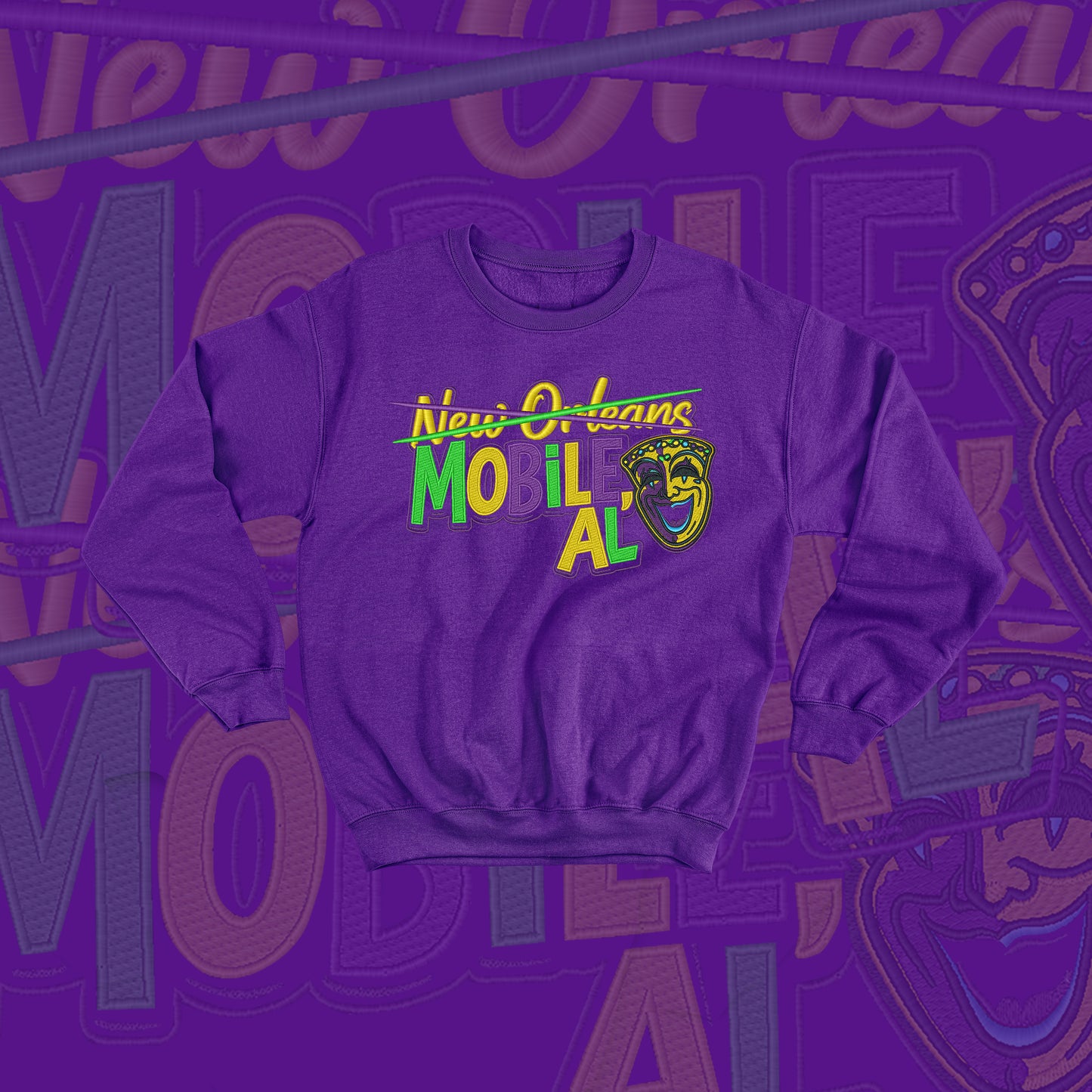 Mobile, Al Started This Embroidered Sweatshirt