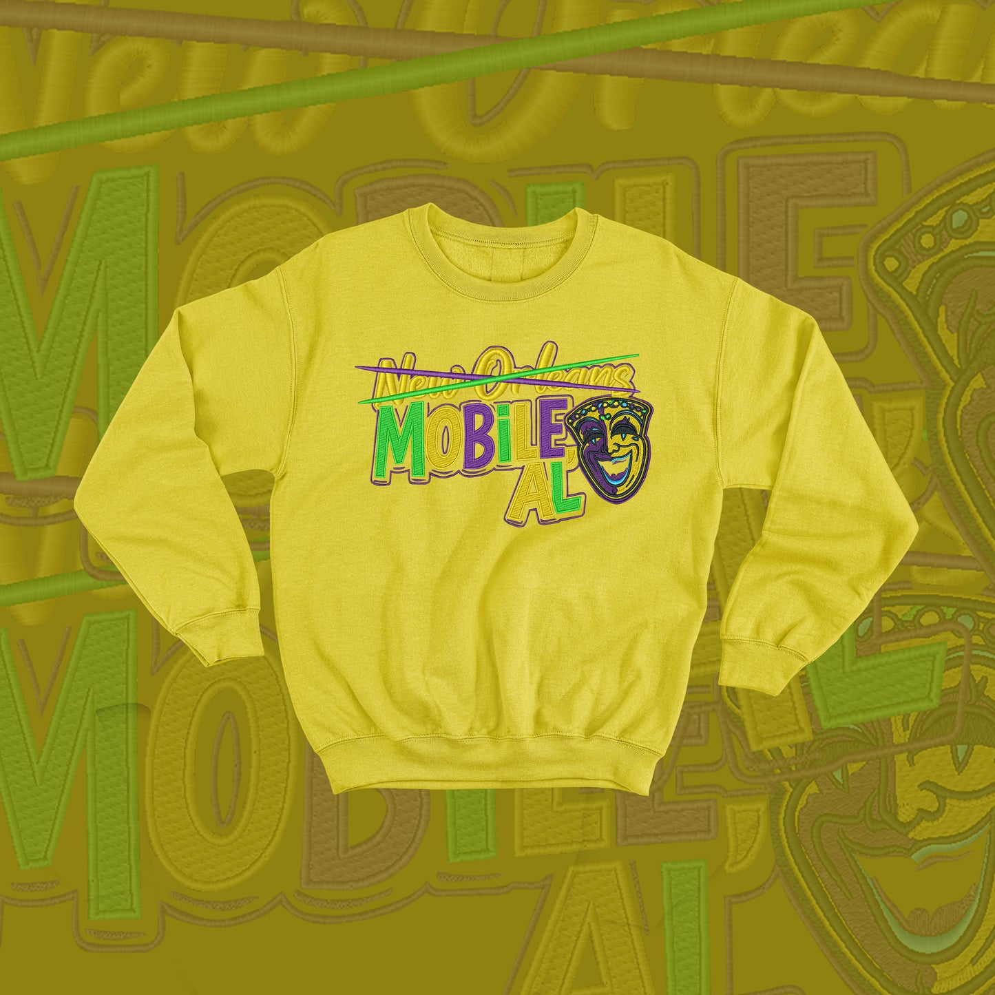 Mobile, Al Started This Embroidered Sweatshirt