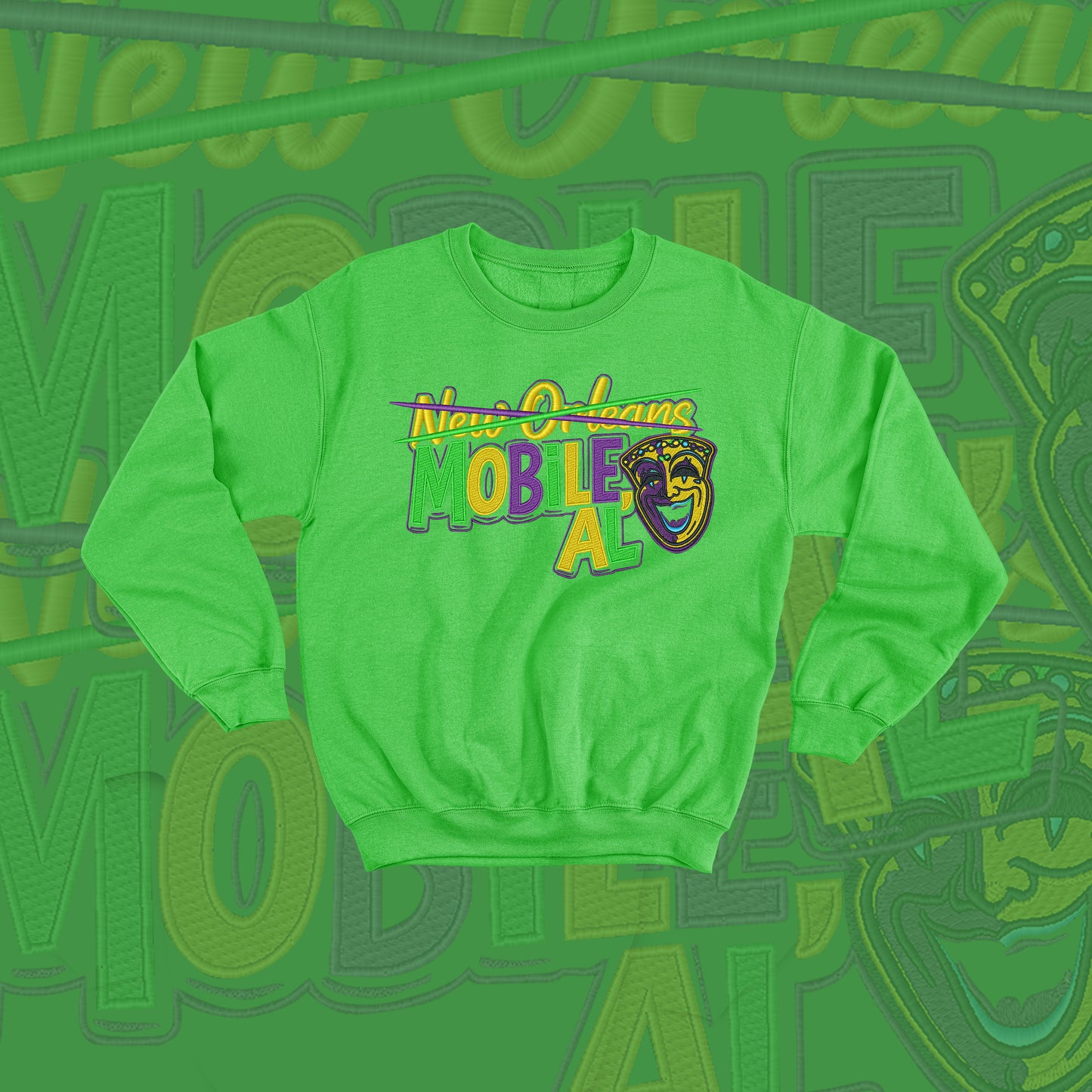 Mobile, Al Started This Embroidered Sweatshirt