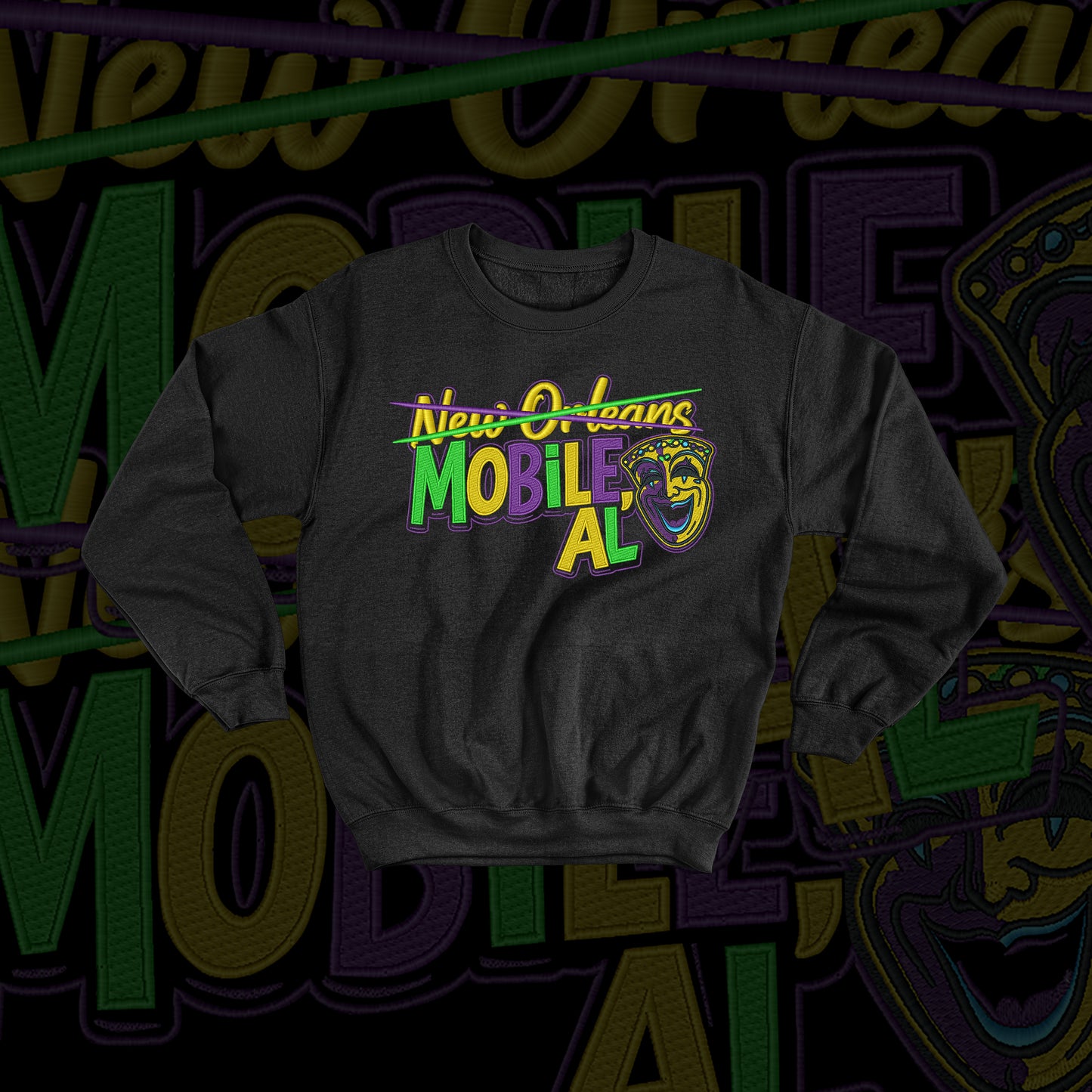 Mobile, Al Started This Embroidered Sweatshirt