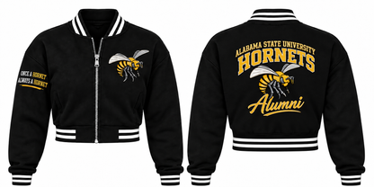 Alabama State University Alumni Women Varsity Crop Top Jacket