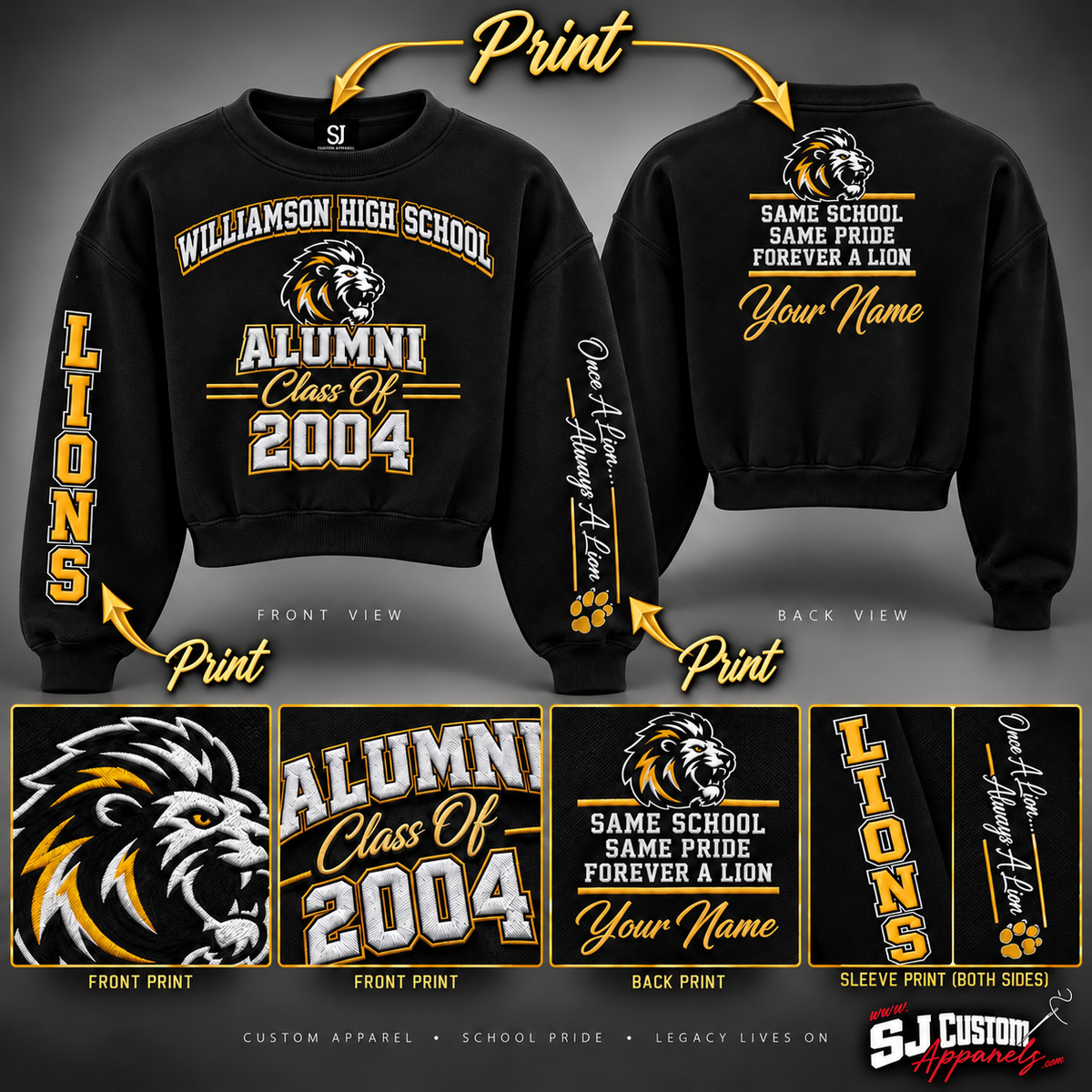 WHS Women Crop Sweatshirt Printed