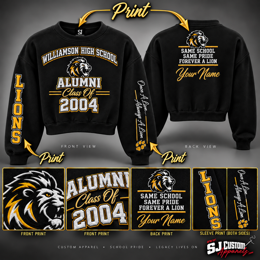 WHS Women Crop Sweatshirt Printed