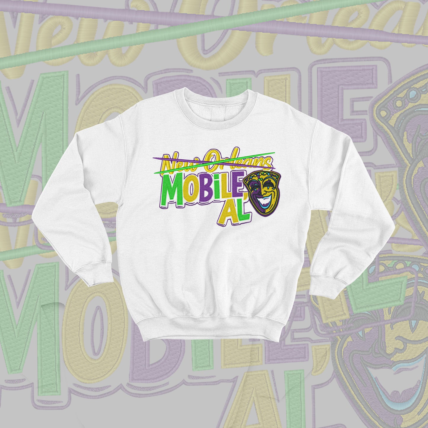 Mobile, Al Started This Embroidered Sweatshirt