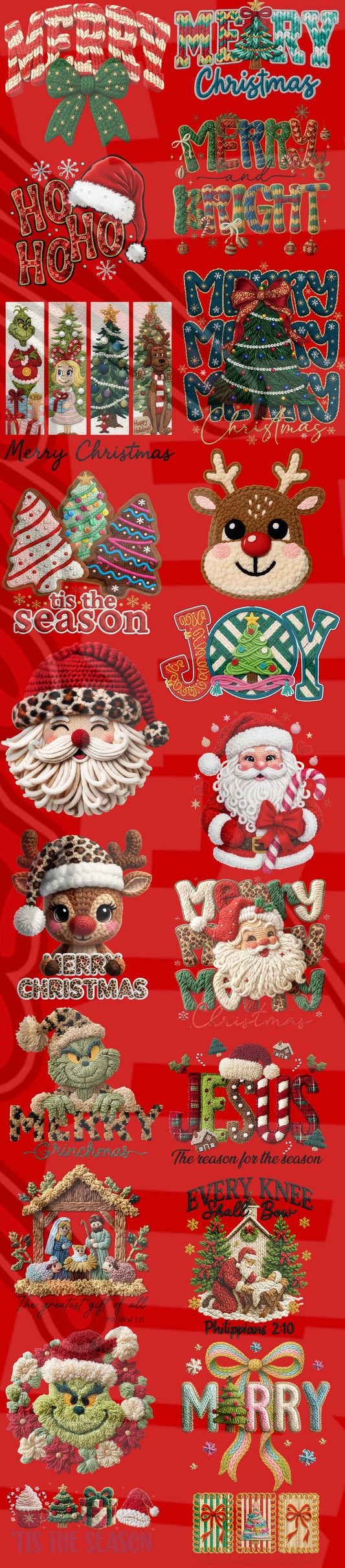 22 x 100 Christmas Premade Gangsheet