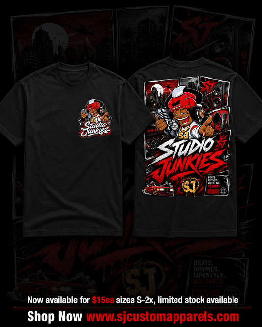 Studio Junkies Black GTA Tshirt
