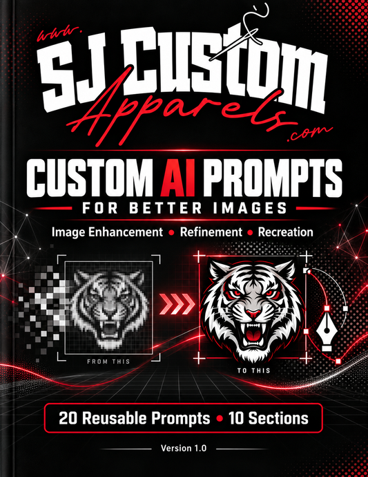 SJ Custom Apparels Custom AI Prompts (Instant Download)