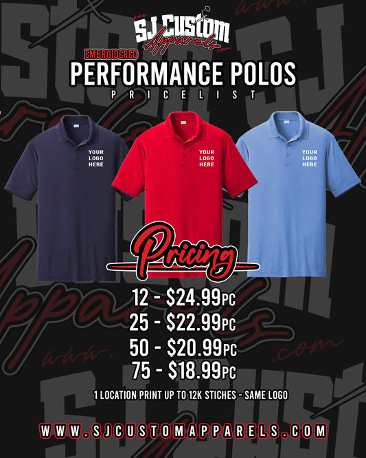 Custom Embroidered Performance Polos