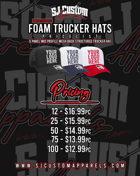 Embroidered Foam Trucker Hats